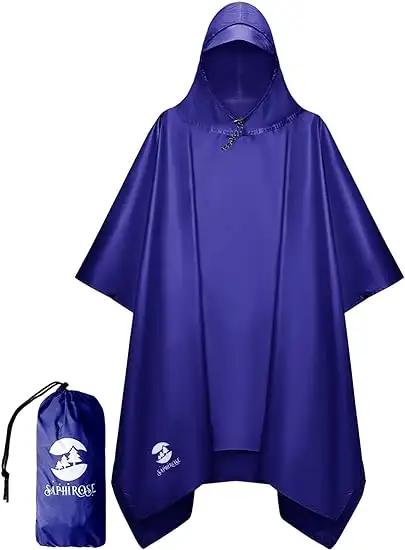 SaphiRose Hooded Rain Poncho - 612cwvomqel._ac_sy550_